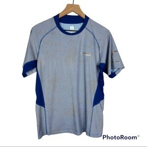 Columbia Blue Omni Freeze Titanium Short Sleeve Top Sz S